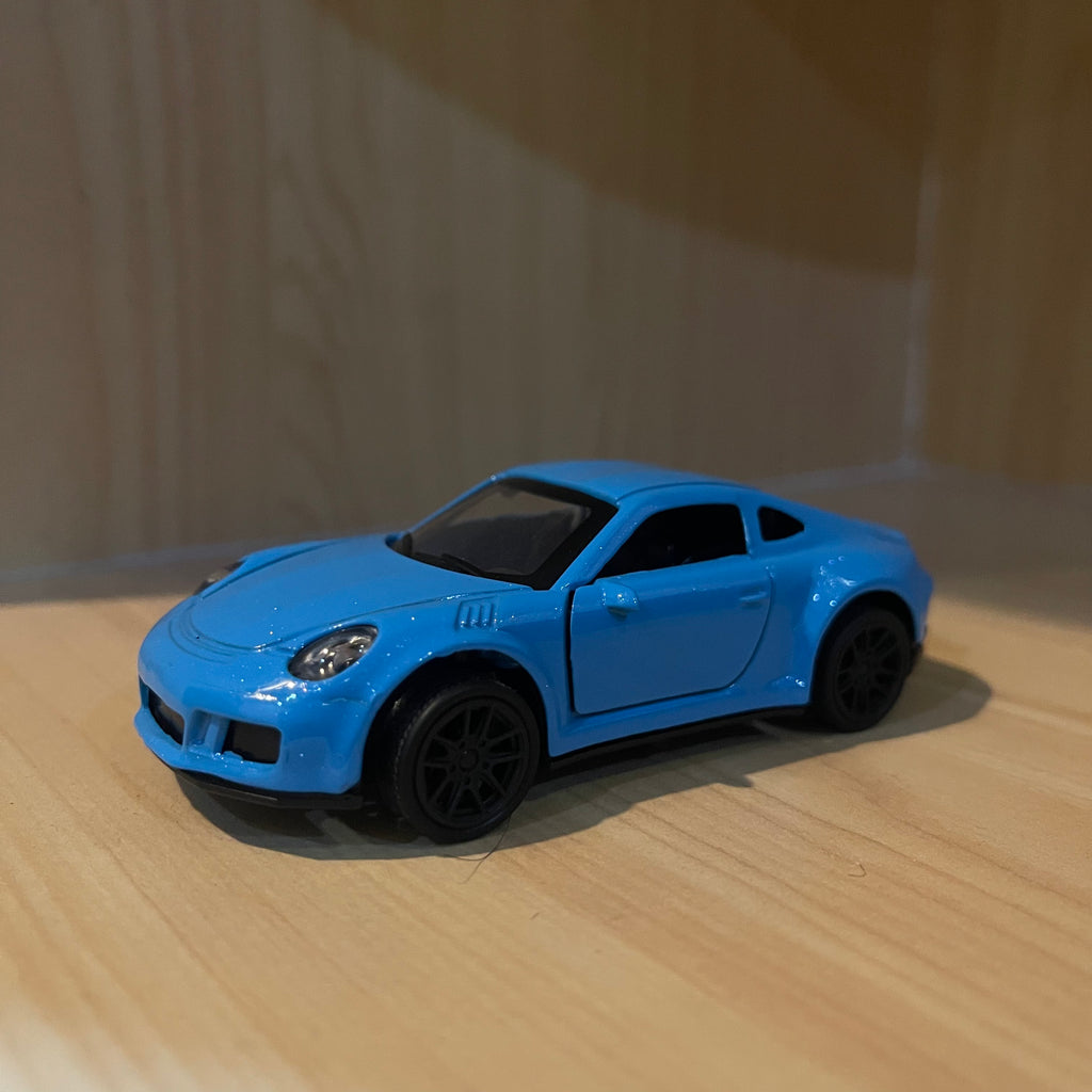 Mini Blue Porsche Car