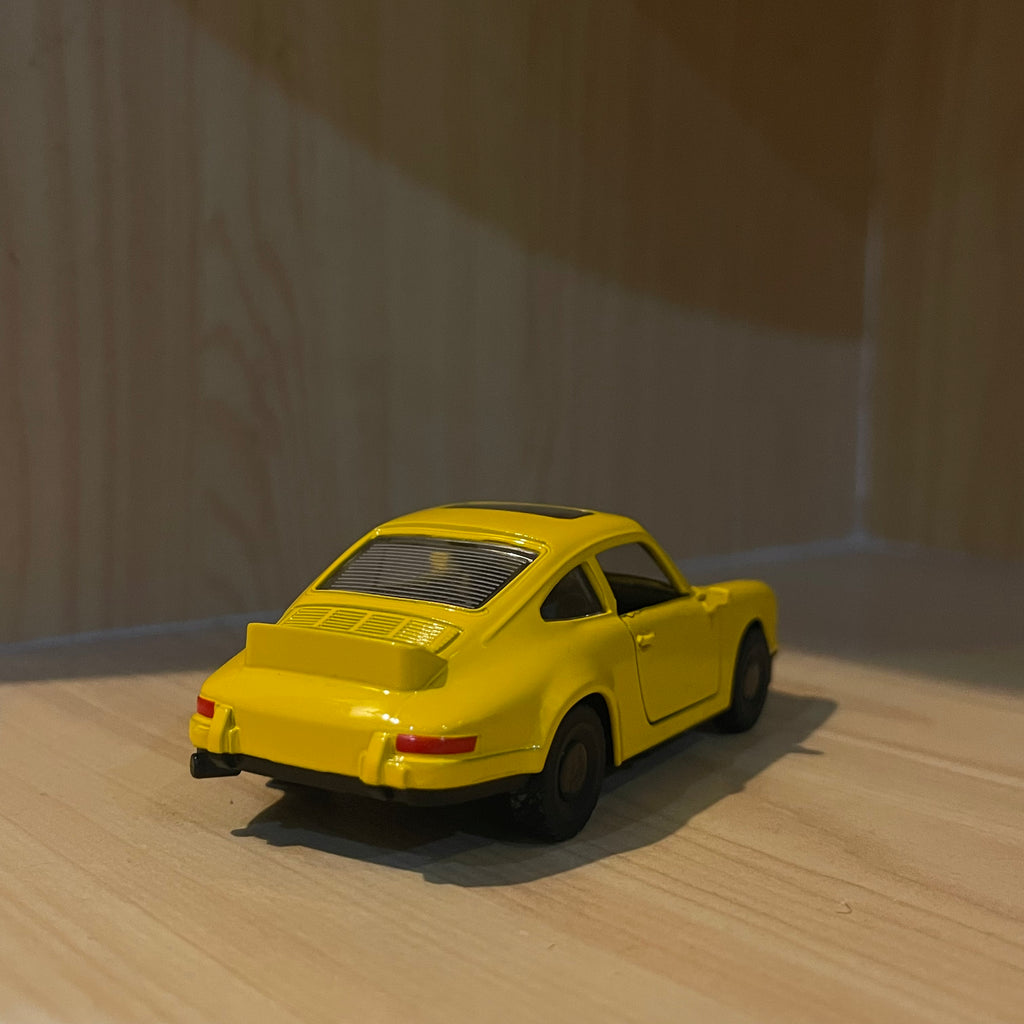Mini Yellow Porsche Car